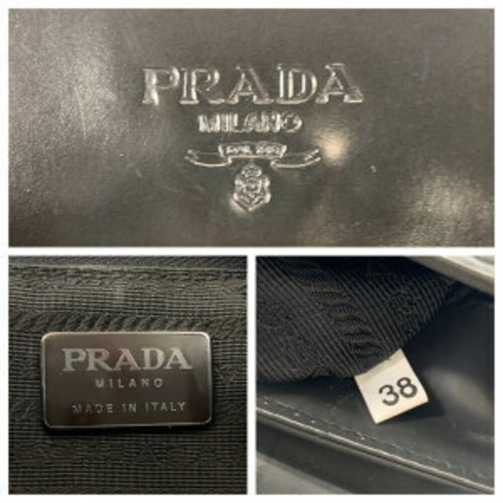 Prada shoulder black enamel bag handbag - Picture 4 of 10